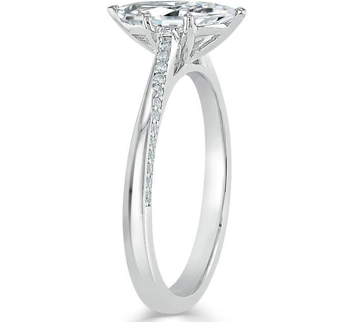 1.0 CT Marquise Cut Solitaire Moissanite Engagement Ring 3