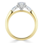 0.75 CT Marquise Cut Three Stone Moissanite Engagement Ring 6