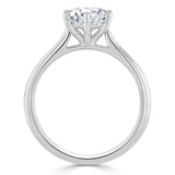 0.75 CT Round Cut Solitaire Moissanite Engagement Ring 3