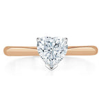 1.0 CT Heart Cut Solitaire Moissanite Engagement Ring 7