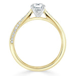 0.75 CT Asscher Cut Solitaire Moissanite Engagement Ring 6