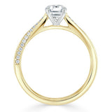 0.75 CT Asscher Cut Solitaire Moissanite Engagement Ring 6