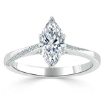 1.0 CT Marquise Cut Solitaire Moissanite Engagement Ring 2