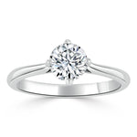 0.75 CT Round Cut Solitaire Moissanite Engagement Ring 2