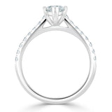 1.0 CT Marquise Cut Solitaire Pave Moissanite Engagement Ring 4