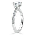 0.75 CT Round Cut Solitaire Moissanite Engagement Ring With Channel Setting 3