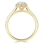 1.0 CT Marquise Cut Halo Moissanite Engagement Ring With Pave Setting 6