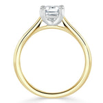 1.0 CT Asscher Cut Solitaire Moissanite Engagement Ring 6