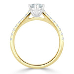 1.0 CT Marquise Cut Solitaire Pave Moissanite Engagement Ring 6