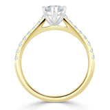 1.0 CT Marquise Cut Solitaire Pave Moissanite Engagement Ring 6
