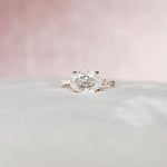2.5 CT East West Oval Hidden Halo Pave Moissanite Engagement Ring 4