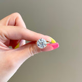 5.0 CT Round Shaped Moissanite Solitaire Engagement Ring 1