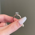 1.0 CT Round Shaped Moissanite Solitaire Engagement Ring 4