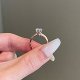 1.0 CT Round Shaped Moissanite Solitaire Engagement Ring 4