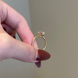 1.0 CT Emerald Shaped Moissanite Solitaire Engagement Ring 7