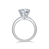 3.0 CT Round Shaped Moissanite Solitaire Engagement Ring 7