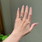 5.0 CT Emerald Shaped Moissanite Solitaire Engagement Ring 2