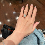 5.0 CT Emerald Shaped Moissanite Solitaire Engagement Ring 3