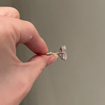 5.0 CT Emerald Shaped Moissanite Solitaire Engagement Ring 7