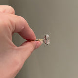 5.0 CT Emerald Shaped Moissanite Solitaire Engagement Ring 7