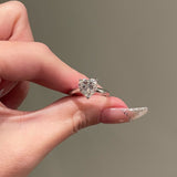2.0 CT Heart Shaped Moissanite Solitaire Engagement Ring 1