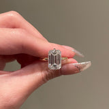 5.0 CT Emerald Shaped Moissanite Solitaire Engagement Ring 1