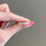 0.70 TCW Round Shaped Moissanite Seven Stones Wedding Band 4