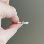 0.70 TCW Round Shaped Moissanite Seven Stones Wedding Band 5