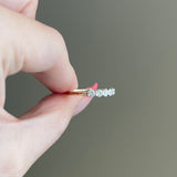 0.70 TCW Round Shaped Moissanite Seven Stones Wedding Band 5