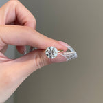3.50 CT Round Shaped Moissanite Solitaire Engagement Ring 1