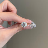3.50 CT Round Shaped Moissanite Solitaire Engagement Ring 1