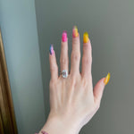 5.0 CT Emerald Shaped Moissanite Solitaire Engagement Ring 6