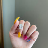 5.0 CT Emerald Shaped Moissanite Solitaire Engagement Ring 5