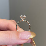 3.0 CT Round Shaped Moissanite Solitaire Engagement Ring 4