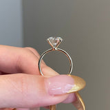 3.0 CT Round Shaped Moissanite Solitaire Engagement Ring 4