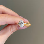 3.0 CT Oval Shaped Moissanite Solitaire Engagement Ring 3