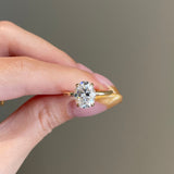 3.0 CT Oval Shaped Moissanite Solitaire Engagement Ring 3