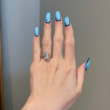 0.90 TCW Emerald Shaped Moissanite Bezel Half Eternity Wedding Band 5