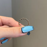 0.90 TCW Emerald Shaped Moissanite Bezel Half Eternity Wedding Band 7