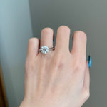 3.0 CT Round Shaped Moissanite Solitaire Engagement Ring 1