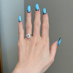 3.0 CT Round Shaped Moissanite Solitaire Engagement Ring 2