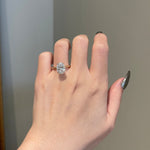 3.50 CT Oval Shaped Moissanite Solitaire Engagement Ring 2