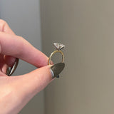 3.50 CT Oval Shaped Moissanite Solitaire Engagement Ring 4