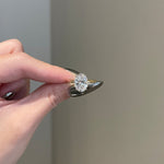 3.50 CT Oval Shaped Moissanite Solitaire Engagement Ring 1