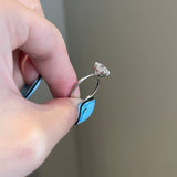 1.50 CT Radiant Shaped Moissanite Solitaire Engagement Ring 1