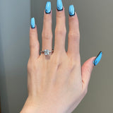 1.50 CT Radiant Shaped Moissanite Solitaire Engagement Ring 2