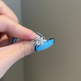 1.50 CT Radiant Shaped Moissanite Solitaire Engagement Ring 4