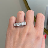 4.0 TCW Round Shaped Moissanite Five Stones Wedding Band 1