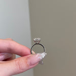 5.0 CT Emerald Shaped Moissanite Solitaire Engagement Ring 6