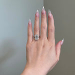 5.0 CT Emerald Shaped Moissanite Solitaire Engagement Ring 2